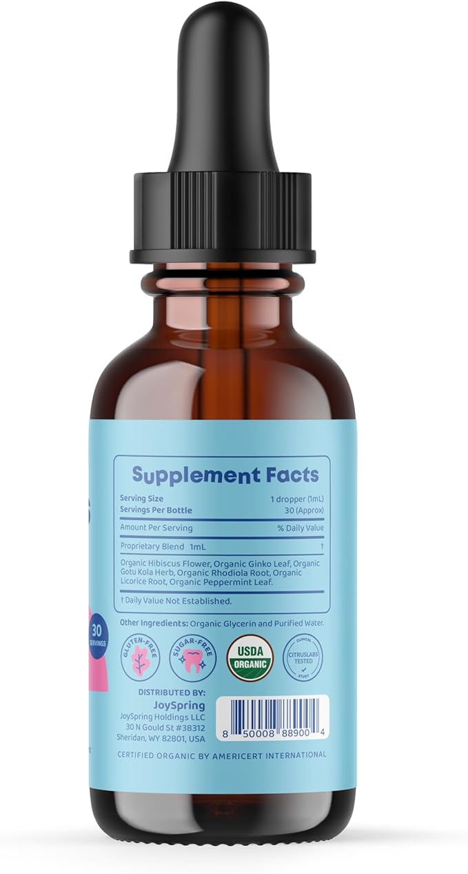 JoySpring Genius Drops Brain Supplement and SleepBerry Melatonin for Kids Sleep Support