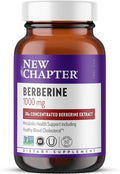 New Chapter Berberine Supplement - Super-Potent Berberine 1000 mg 30x Concentrated Indian Barberry Extract to Support Metabolic Health + Heart Health + Glucose Support Vegan Gluten Free 60 Count