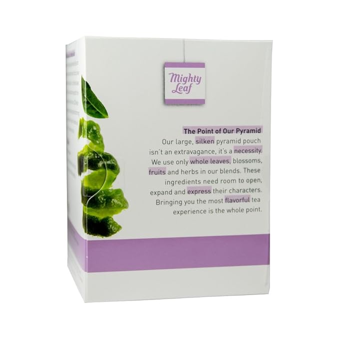 Mighty Leaf Whole Leaf Tea Organic Earl Grey 45 Tea Bags (Pack of 3 15CT each) Individual Pyramid-Style Tea Sachets of Organic Caffeinated Black Tea with Organic Bergamot Delicious Hot or Iced
