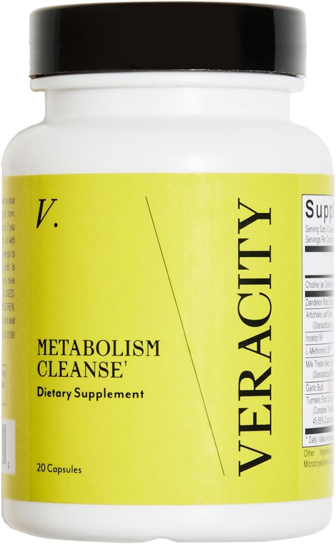 Veracity Metabolism Cleanse - 10 Day Liver Detox Improves Fat Digestion Optimizes Metabolism - Helps Regulate Hormones - Toxin Free Gluten Free Vegan