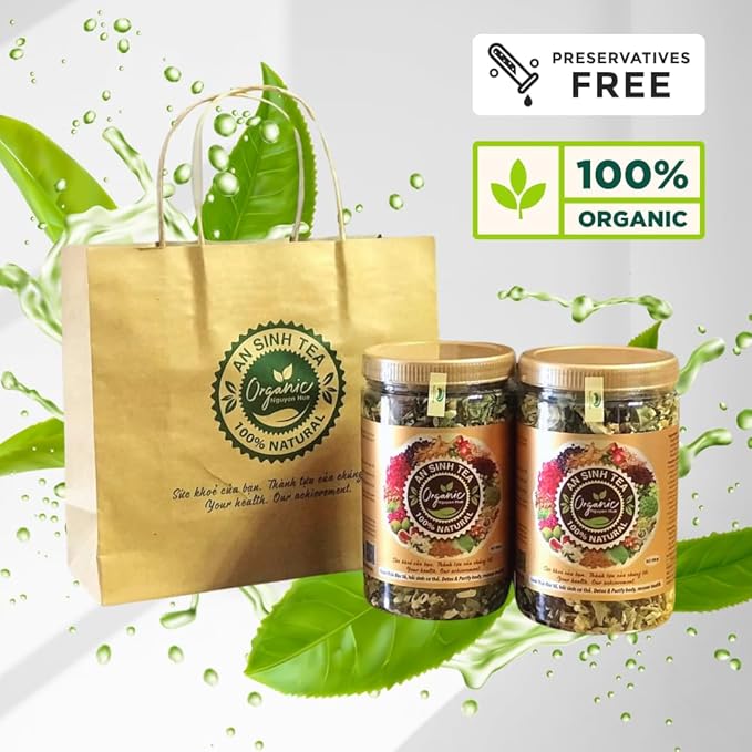 An Sinh Tea Herbal Tea Variety Pack - Liver Detox Tea - Sleep Tea For Bedtime - 60 cups - Non Caffeinated Relax Reduce Cholesterol Migraine Fatigue Stress Promoting Sleep