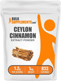 BulkSupplements.com Cinnamon Bark Extract Powder - Ceylon Cinnamon Supplement Herbal Supplement - Vegan &amp Gluten Free 1.2g per Serving 1kg (2.2 lbs) (Pack of 1)