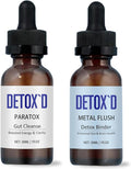 Detox’d Paratox Gut Cleanse &amp Detox - Herbal Liquid Drops with Black Walnut Wormwood Clove &amp Oregano for Digestive Balance Energy Boost &amp Immune Support(1pc)