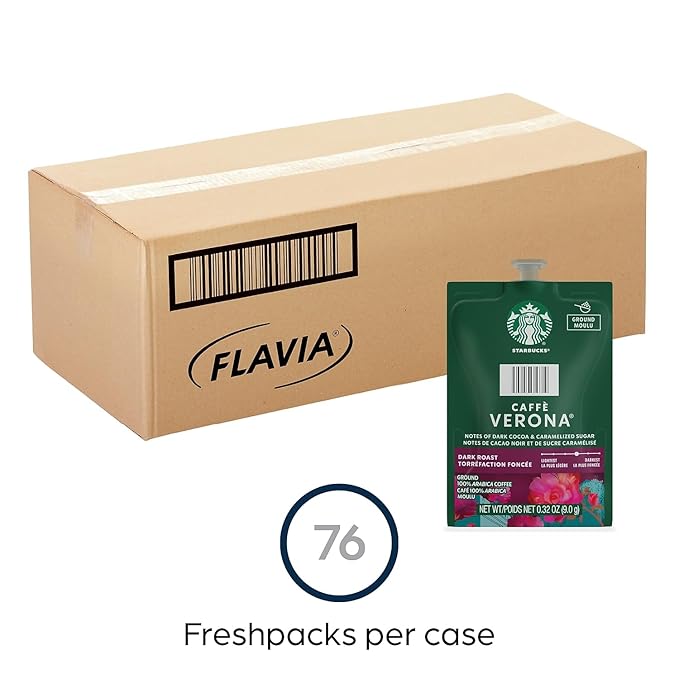 FLAVIA Starbucks Caffe Verona Coffee Freshpacks .32 oz. 80/Carton (MDR10098) (SX03)