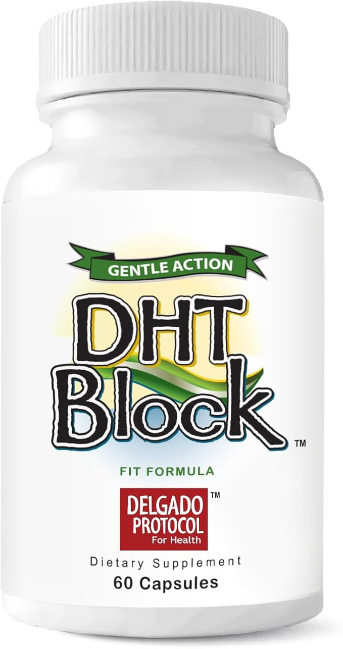 DHT Block - DHT Blocker Supplement for Skin Acne Hair and Hormonal Balance. Dim Astragalus Root Turmeric Natural Ingredients. For Men and Women - 60 Vegan Capsules