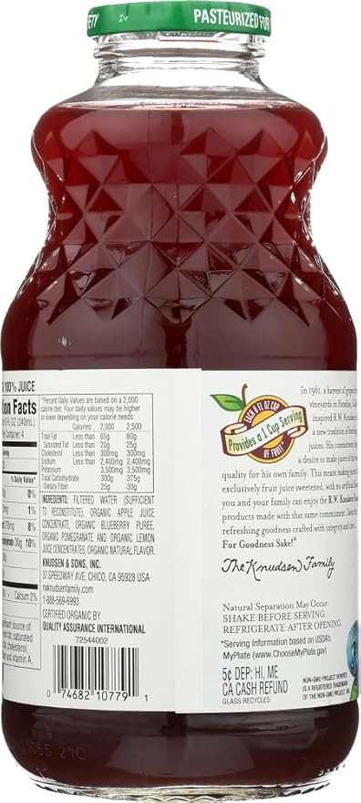 R.W. Knudsen Blueberry Pomegranate Juice OG2 32 oz. (Pack of 12)