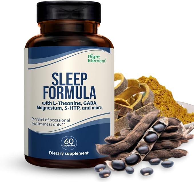 Sleep Formula with L-Theanine GABA Magnesium 5-HTP and More (1-Pack)