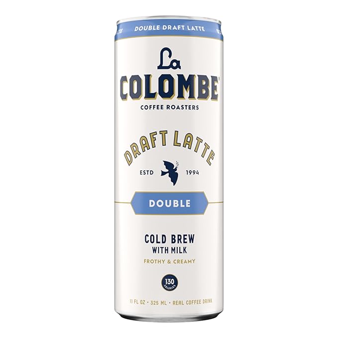 La Colombe Coffee Double Draft Latte 11 fl oz Cans (Pack of 12) Coffeehouse Quality Cold Brew Specialty Grade Coffee Beans Ready-to-Drink On-the-Go