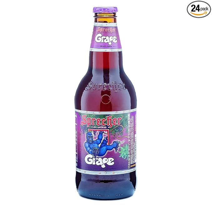 Sprecher Grape Soda- 16 oz (12 Glass Bottles) 24 Pack