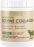 Collagen Peptides Powder Unflavored 15.9oz Hydrolyzed Bovine Collagen 41 Servings Types I &amp III Grass-Fed Pasture-Raised Protein Zero Sugar Supplement