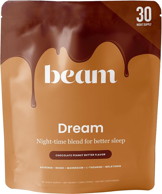 Beam Dream Sleep Powder &amp Creatine Bundle Third Party Tested Natural Sleep Aid &amp Recovery Supplement with Micronized Creatine Monohydrate Unflavored Pure Creatine Powder for Muscle Strength