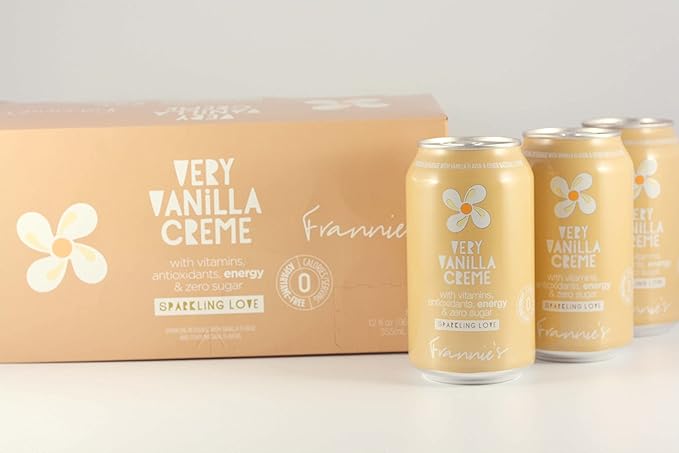 AmishTastes Frannie’s Sparkling Very Vanilla Creme Protected With High-Density Foam 12 Oz. (12 Ounce (Case of 24))