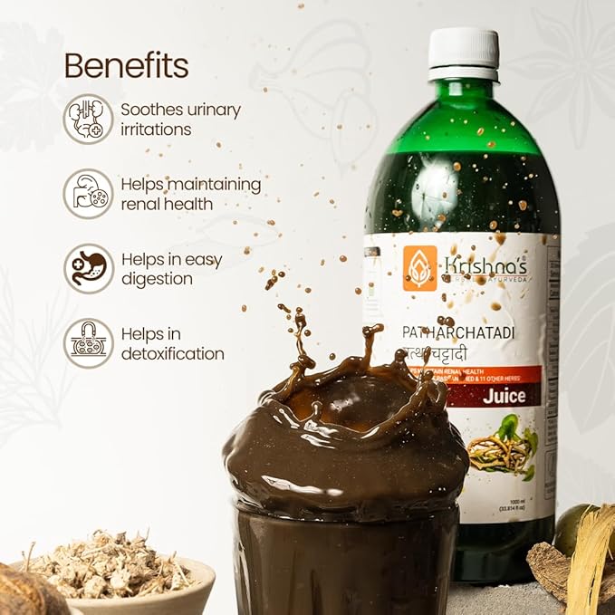Krishna's Herbal &amp Ayurveda Pathar Juice Chatadi - Dissolve or Break The Stone 1000 ml