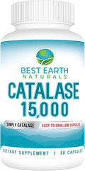 Best Earth Naturals Catalase Supplement 15000 - Hair Supplements for Strong Hair - 30-Day Supply