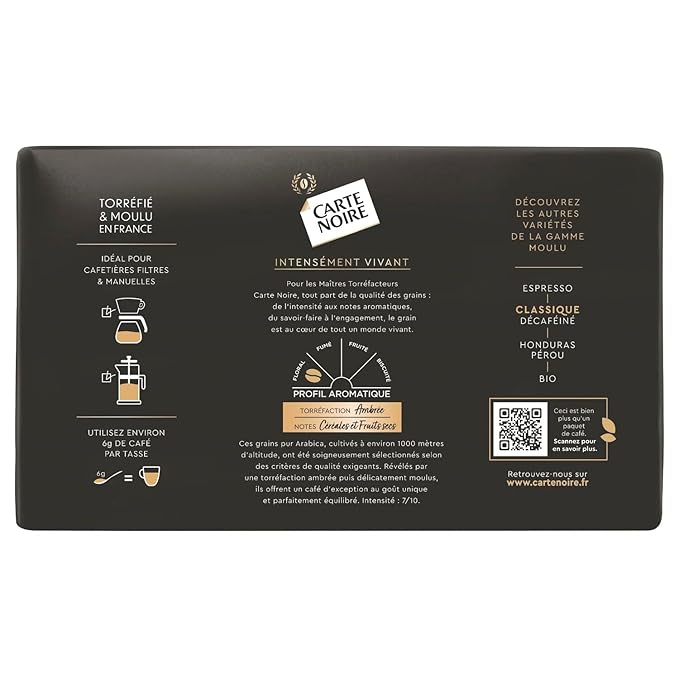 Carte Noire arabica ground coffee 6 x 250 g medium roast