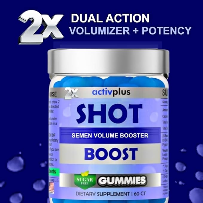 Semen Volume Booster Maximizer 2X Load - Male Fertility - Pineapple &amp Blueberry Sugar Free 60 Gummies