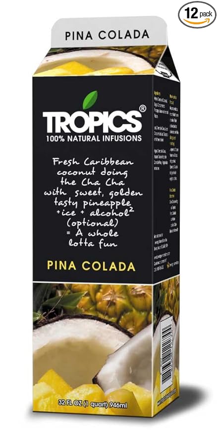 Tropics Pina Colada Drink Mix 32 Ounce -- 12 per case.