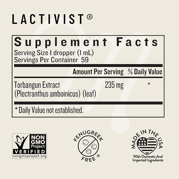 Legendairy Milk Lactivist Drops Breastfeeding Supplement to Increase Breast Milk Supply Organic Torbangun for Lactation Made in USA Alcohol Free 4 Fl Oz