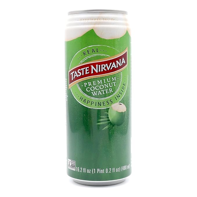 Taste Nirvana Real Coconut Water Coco Real Premium Coconut Water 16.2 Ounce Can (Pack of 5)