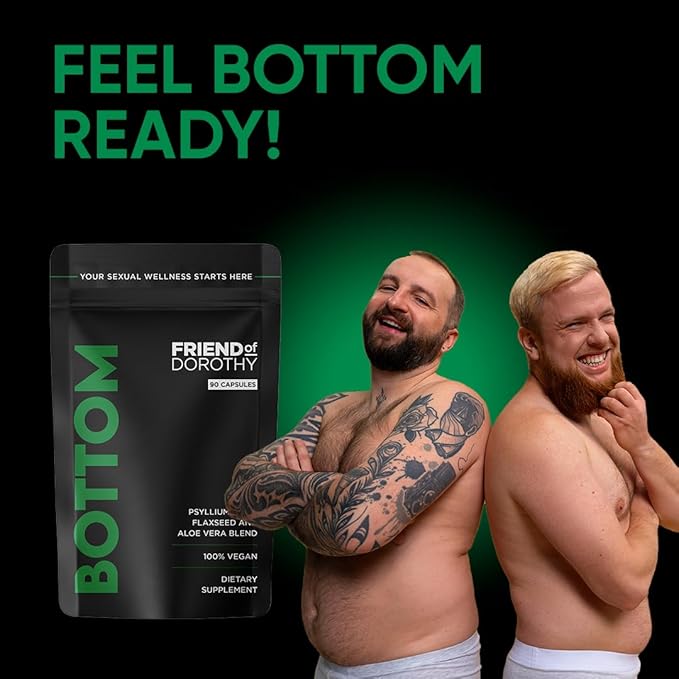 Bottom Fiber Supplement for Effortless Prep Time - Helps Promote Digestive Regularity - Psyllium Husk Based - for Men Who Bottom 90 Capsules