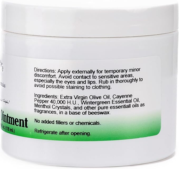 Christopher's Original Formulas Cayenne Heat Ointment Warming Herbal Topical for Discomfort &amp Circulation 4 fl oz