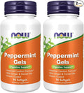Now Foods Peppermint Gels with Ginger &amp Fennel Oils 90 Softgels (Pack of 2)