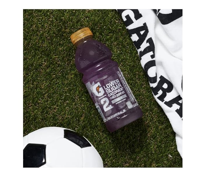 Low-Calorie Sports Drink Grape Flavor 20 Fl Oz Bottles (Pack of 12) – Electrolyte Thirst Quencher for Rehydration &amp Hydration Support Bundle with Vallary Ice Towel.