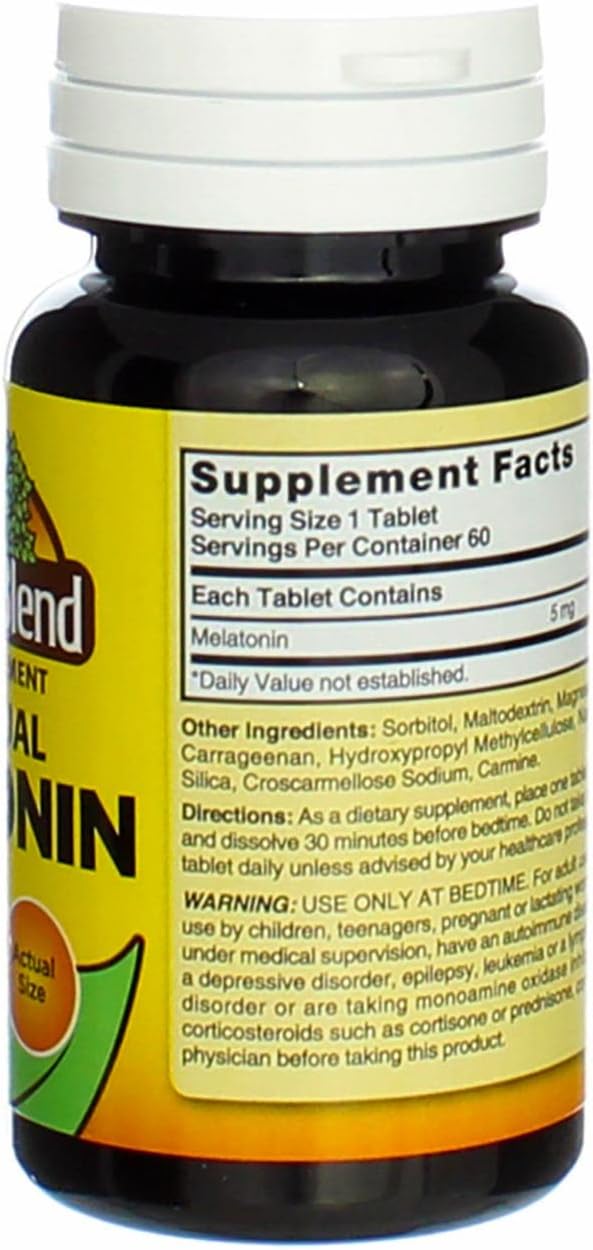 Nature's Blend Melatonin 5 mg - 60 Tablets Pack of 5