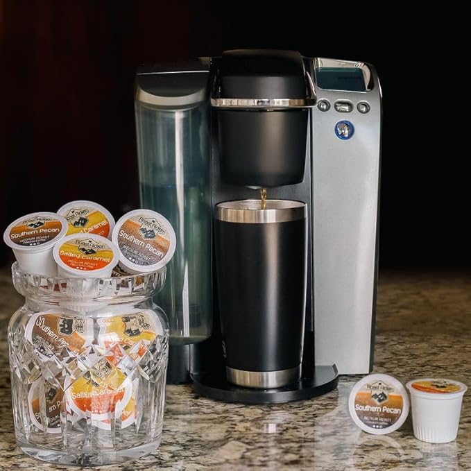 Roast Ridge Single Serve Coffee Pods for K-Cup Brewers Flavored Variety Pack Medium Roast 60 Count (30 each: Salted Caramel Southern Pecan)