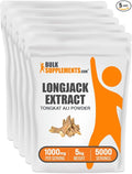 BulkSupplements.com Longjack Extract Powder - Tongkat Ali Extract Longjack Tongkat Ali Powder - Tongkat Ali for Men &amp Women Gluten Free - 1000mg per Serving 5kg (11 lbs) (Pack of 5)