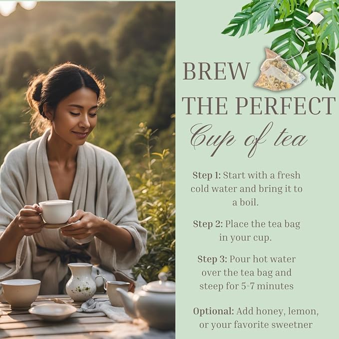 Nature’s Calming Tea – Sleep Tea with Chamomile Lavender &amp Ashwagandha for Stress Relief Relaxation &amp Bedtime Support – Caffeine Free Herbal Tea Bags