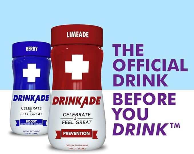 DrinkAde Prevention – Daily Wellness &amp Immunity Support Hydration Drink with Electrolytes B Vitamins &amp Green Tea Extract – Sugar Free 5 Calories Vegan Non-GMO (24 Pack)