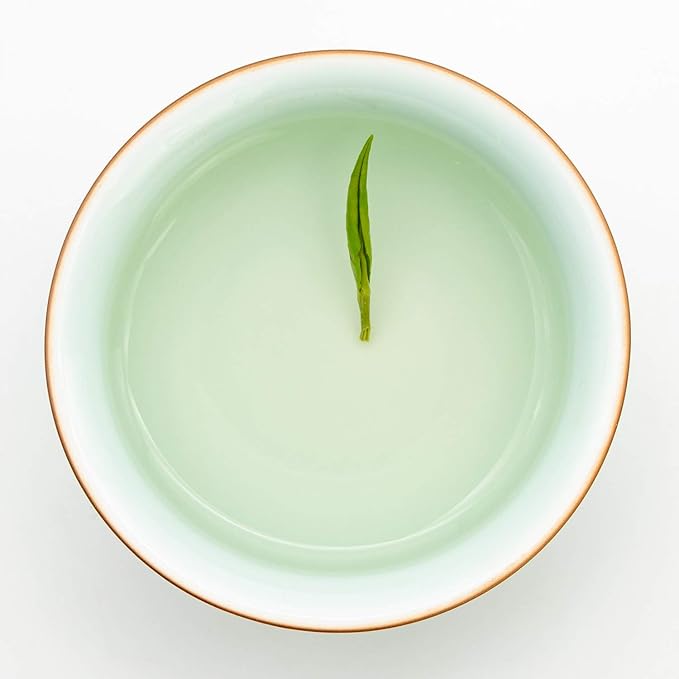 Oriarm 250g / 8.82oz Mount Emei Zhu Ye Qing Green Tea - Bamboo Leaf Green Chinese Tea Loose Leaf - Yuqian 3rd Grade - Naturally High Mountain Grown