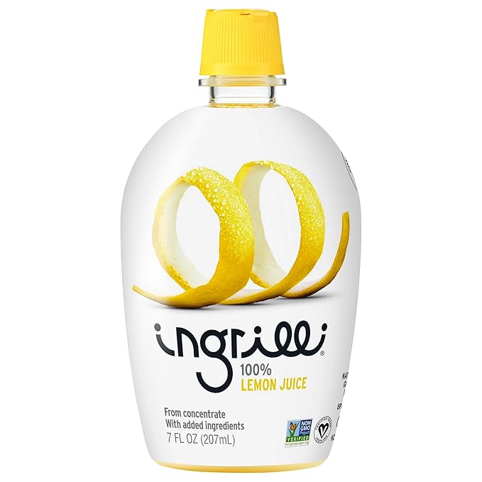 Ingrilli 100% Lemon Juice from Concentrate 7 Fl Oz Bottle (Pack of 6)
