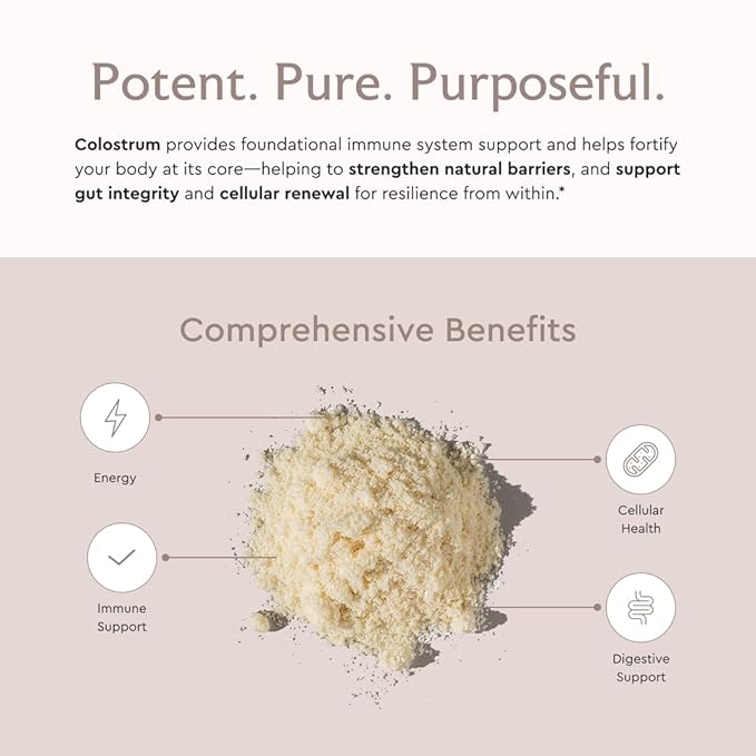 Alaya Naturals Bovine Colostrum Powder – Superfood Bioactive Colostrum for Gut Health Immune Support Hormonal Balance &amp Muscle Recovery Bioavailable Non-GMO Gluten Free