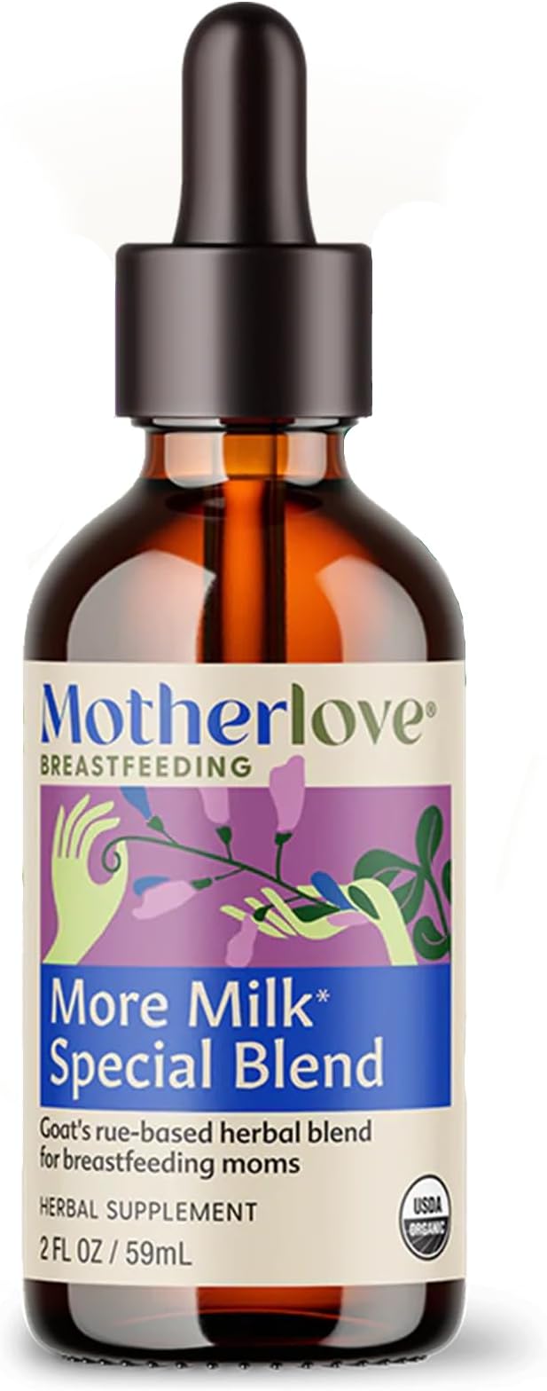 Motherlove More Milk Special Blend (2 Ounce Tincture) Herbal Lactation Supplement w/Goat’s Rue to Build Breast Tissue &amp Support Breast Milk Supply—USDA Certified Organic Vegan Kosher Soy-Free