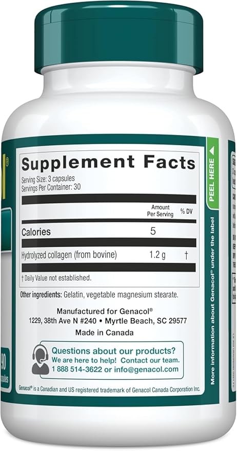 Genacol Original – Collagen Supplement with Ultra-Hydrolyzed Collagen Peptides Maintains Joint Health for Joints &amp Knees 90 Capsules (30-Day Supply)