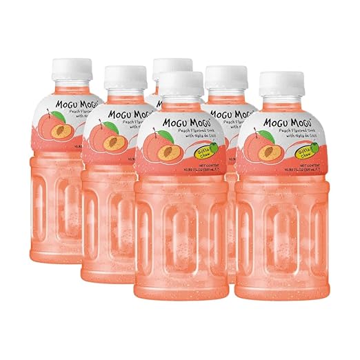 Peach Nata De Coco Juice 10.82 Fl Oz (6 Bottles)