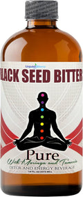Liquid Blenz Black Seed Bitters with Moringa &amp Turmeric | Botanical Herbal Blend | Crafted with Natural Ingredients | 16 fl oz