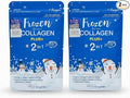 Frozen Collagen Plus+ 2-in-1 Marine Supplement - 100mg Collagen Peptide 100mg Collagen Dipeptide &amp 50mg L-Glutathione per Capsule for Skin Radiance - 120 Capsules (2-Pack)