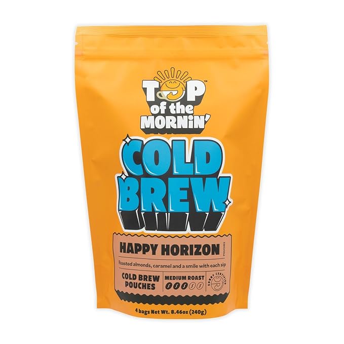 Top of the Mornin' Cold Brew Coffee by JackSepticEye Ethically Sourced Specialty Grade Coffee Individual Cold Brew Packets (1 Count Happy Horizon)