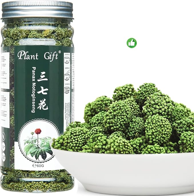 Panax Notoginseng Flower Sanchi Ginseng Flower Loose Leaf Tienchi Notoginseng Tea Sanqi Chinese Herbal Tea Tienchi Ginseng 60G/2.12oz