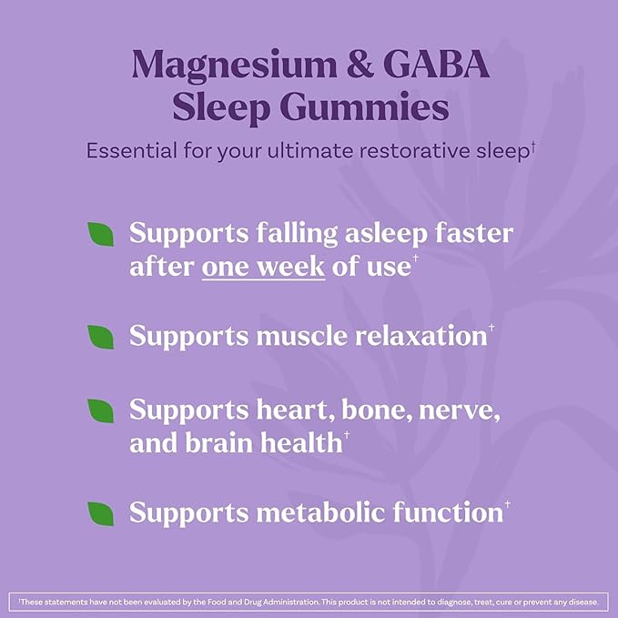 Natrol Sleep &amp Restore Magnesium Glycinate Blend Gummies Magnesium for Sleep Aids for Adults Melatonin-Free Cherry Flavored 30 Day Supply 60 Gummies (Pack of 2)