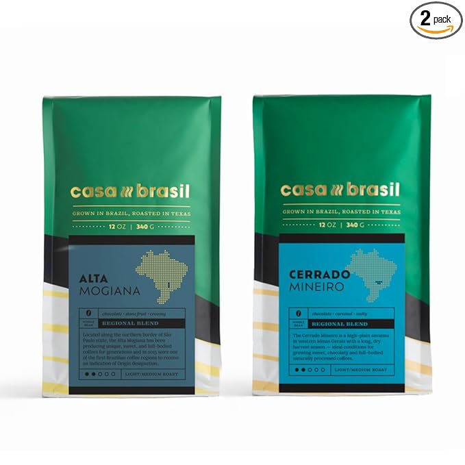 Bean Box Coffee Sampler - Explore Brazil 2-Pack Freshly Ground Gourmet Coffee