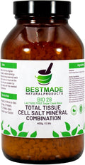 Bestmade Total Tissue Cell Salt Mineral Combination BIO28 Lactose-Free – Supports Nutrient Absorption Boosts Energy and Sleep Restores Vitality Vegan Pellets 400g (Extra Large)