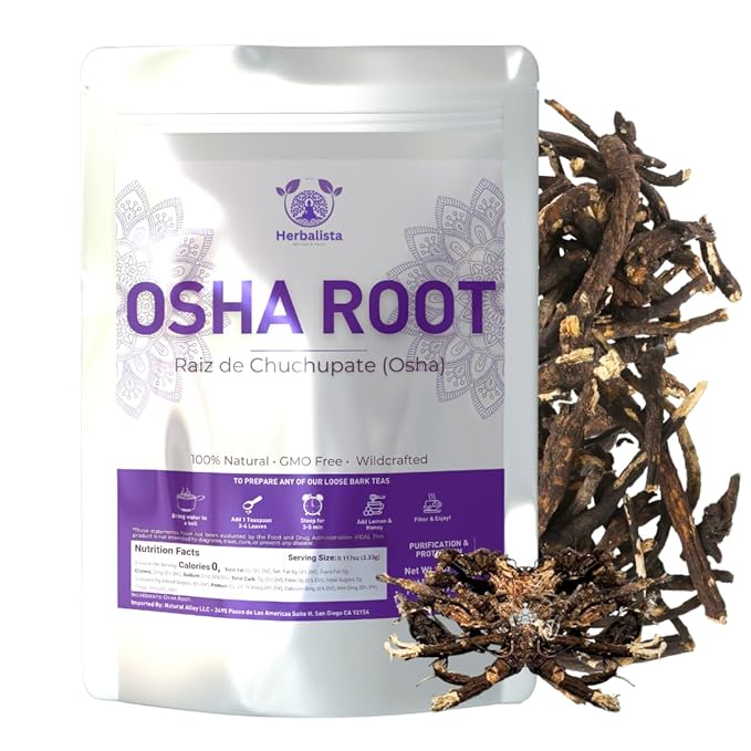 Herbalista - Wildcrafted Osha Root 3.5oz (100g) - (Ligusticum Porteri) - Chuchupate Whole Root for Cleansing Purification Meditation Healing Spiritual Practices and Wiccan Rituals &amp Tea.