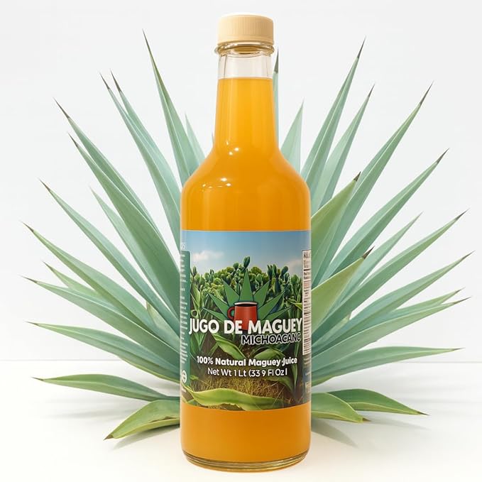 HERBALISTA Maguey Juice - Jugo De Maguey Tarasco Extract 33.3 Fl Oz (1 Liter) | All Natural 100% Juice | Jugo de Maguey de Michoacan Sabor Natural