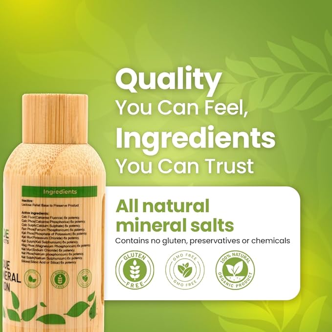 Bestmade Total Tissue Cell Salt Mineral Combination BIO28 - Helps Your Body Absorb and Use Nutrients Increases Energy Levels Helps Improve Sleep Patterns Overall Health and Vitality 350 Pellets