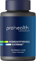 ProHealth Hydroxytyrosol Extreme - Hydroxytyrosol Supplement Olive Leaf Extract (Olive Leaf Extract Organic) (90 Vegetarian Capsules) Gluten Free Soy Free.