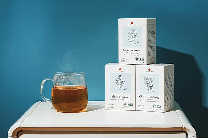 Health King Cholesterol Guard Herb Tea Teabags 20-Count Box (Pack of 4)